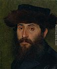 Isidor Kaufmann Canvas Paintings - Portrait of a Man with Streimel